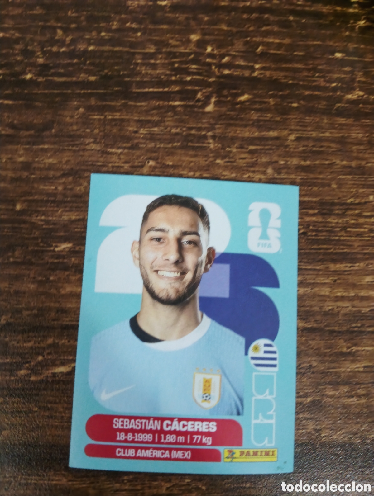 Cromos de f&uacute;tbol: URU 6 Sebasti&aacute;n C&aacute;ceres, Uruguay, Panini FIFA World Cup Mundial 2026 Sticker