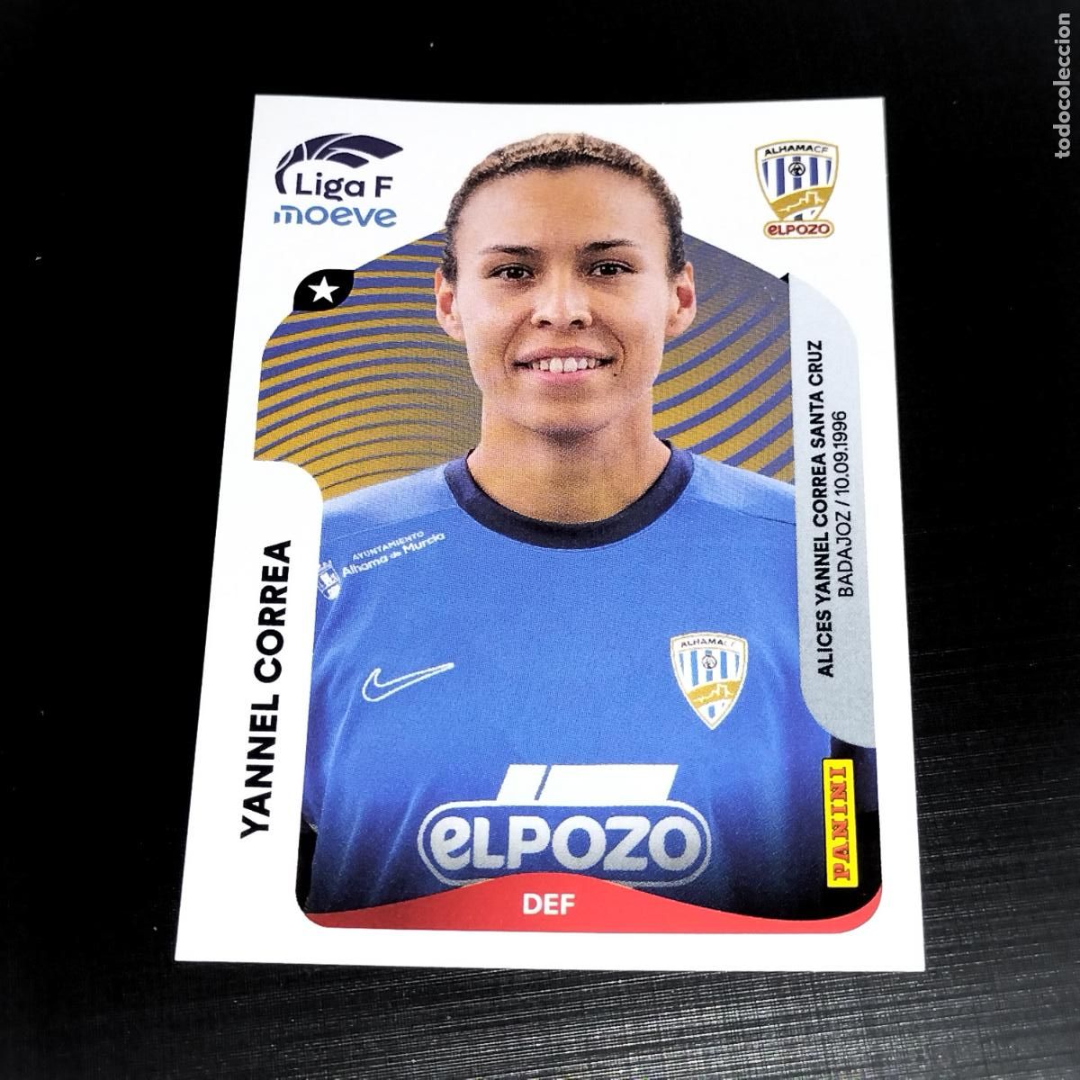 Cromos de f&uacute;tbol: 9 YANNEL CORREA ALHAMA CF EL POZO CROMOS LIGA F MOEVE FEMENINA PANINI 2025 2026 25 26
