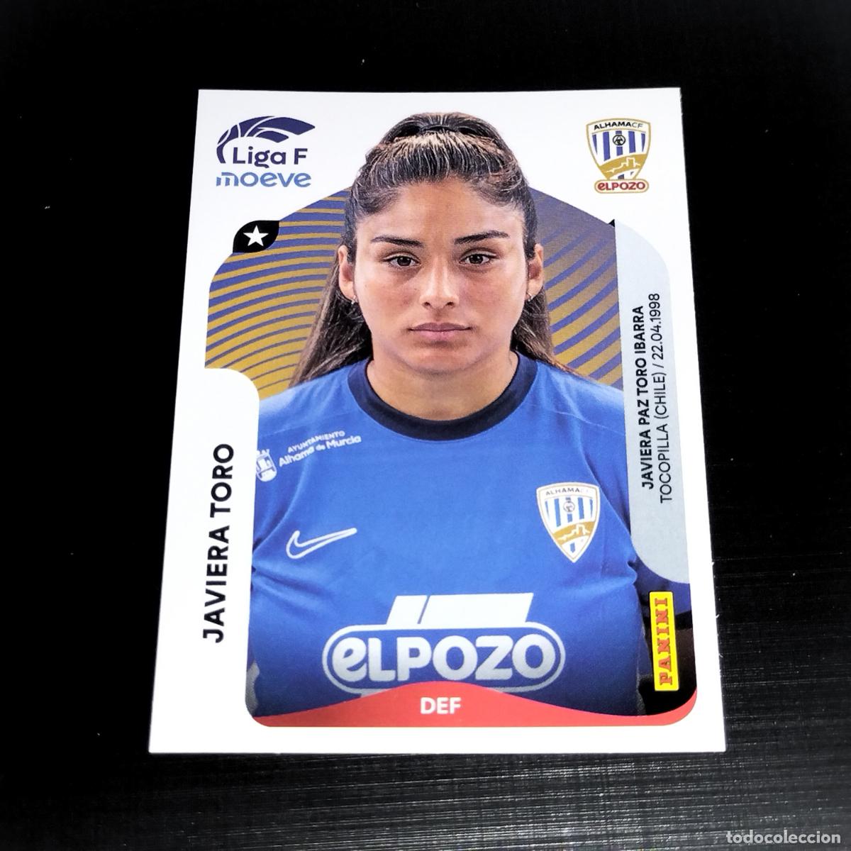 Cromos de f&uacute;tbol: 12 JAVIERA TORO ALHAMA CF EL POZO CROMOS LIGA F MOEVE FEMENINA PANINI 2025 2026 25 26
