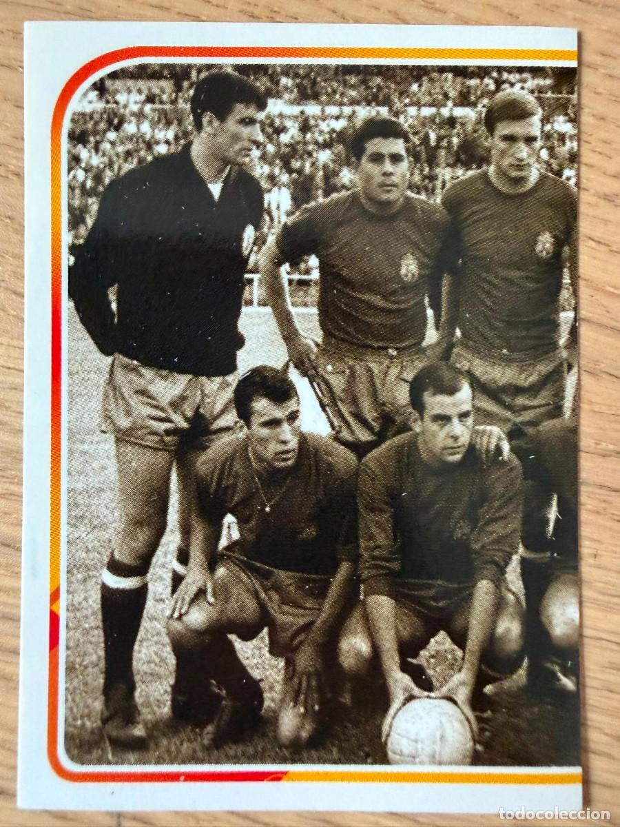 Cromos de f&uacute;tbol: 1 PLATILLA 64 1964 ALBUM DE LA SELECCION CARREFOUR ESPA&Ntilde;A EURO 2020 20 STICKER SIN PEGAR PANINI