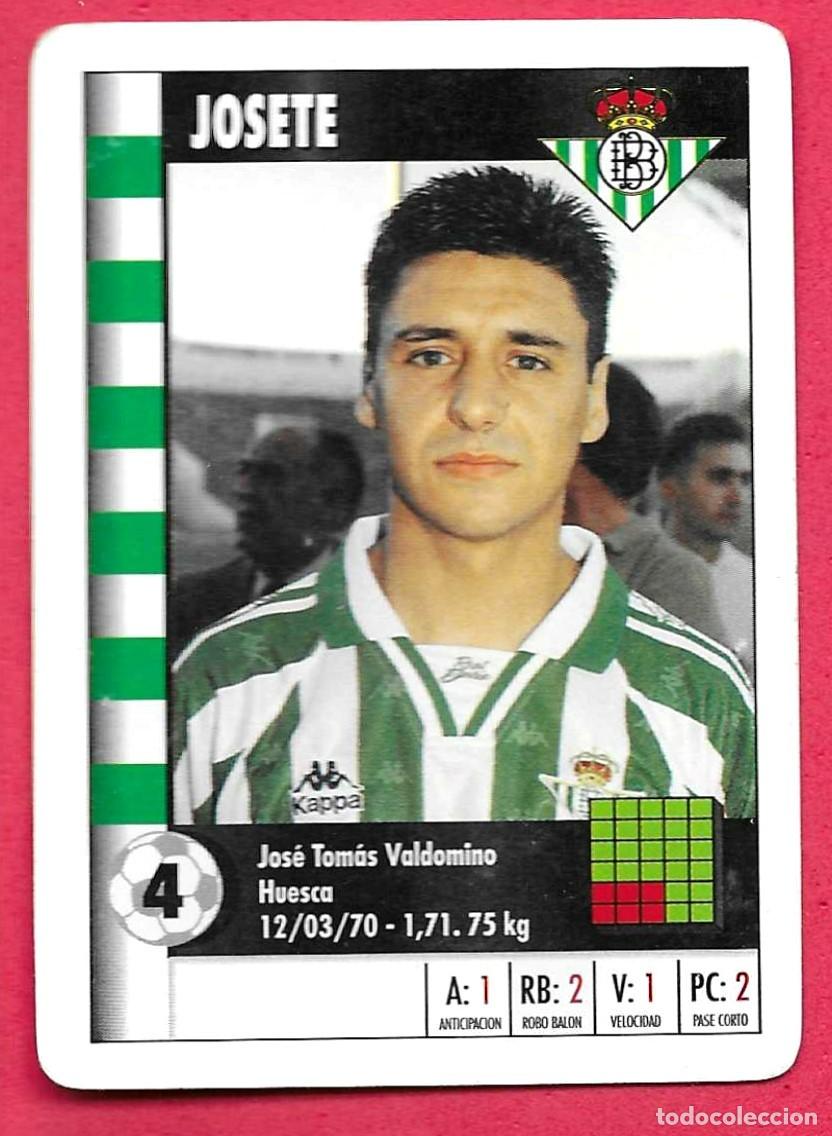Cromos de f&uacute;tbol: CARTA NAIPE HERACLIO FOURNIER SUPERGOL SUPER GOL MARCA 95 96 1995 1996 - JOSETE (REAL BETIS)
