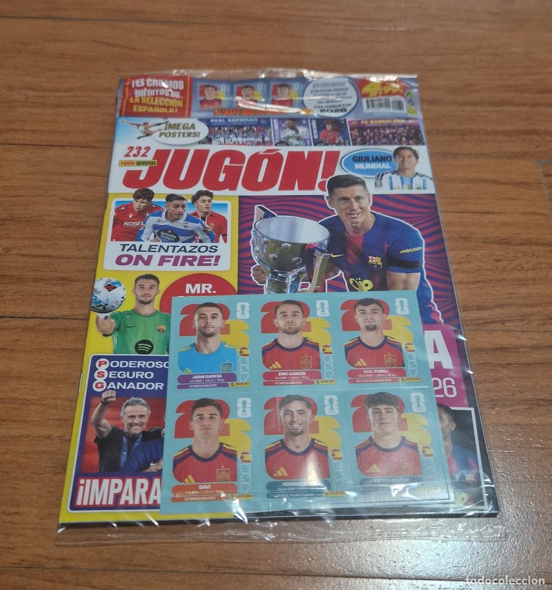 Cromos de f&uacute;tbol: REVISTA JUGON 232 ACTUALIZACION ESPA&Ntilde;A MUNDIAL 2026-PANINI