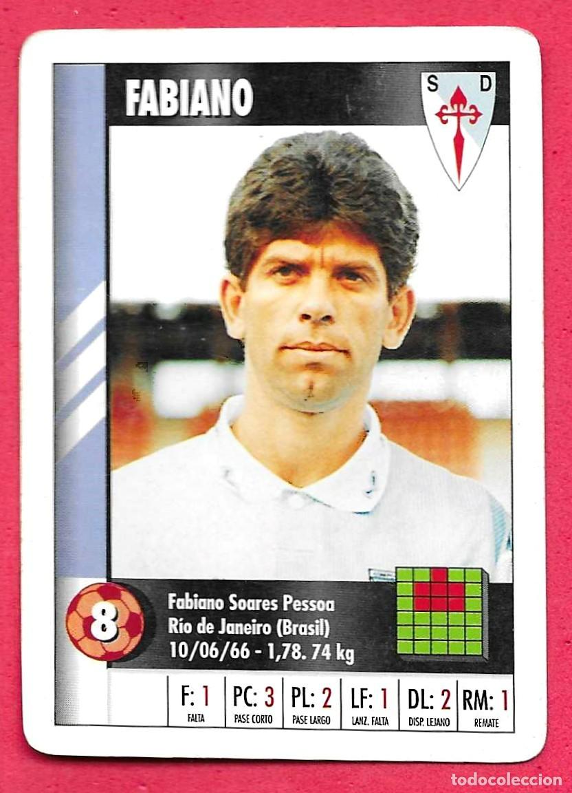 Cromos de f&uacute;tbol: CARTA NAIPE HERACLIO FOURNIER SUPERGOL SUPER GOL MARCA 95 96 1995 1996 - FABIANO (COMPOSTELA)
