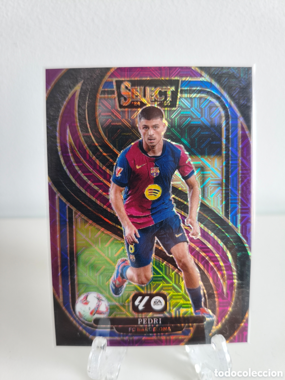 Cromos de f&uacute;tbol: Panini select la liga Pedri FC Barcelona purple mojo