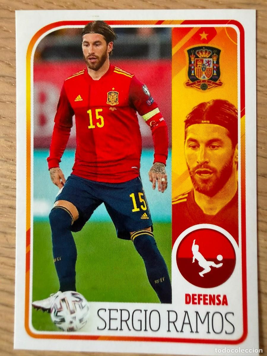 Cromos de f&uacute;tbol: 27 SERGIO RAMOS ALBUM DE LA SELECCION CARREFOUR ESPA&Ntilde;A EURO 2020 20 SIN PEGAR PANINI STICKER