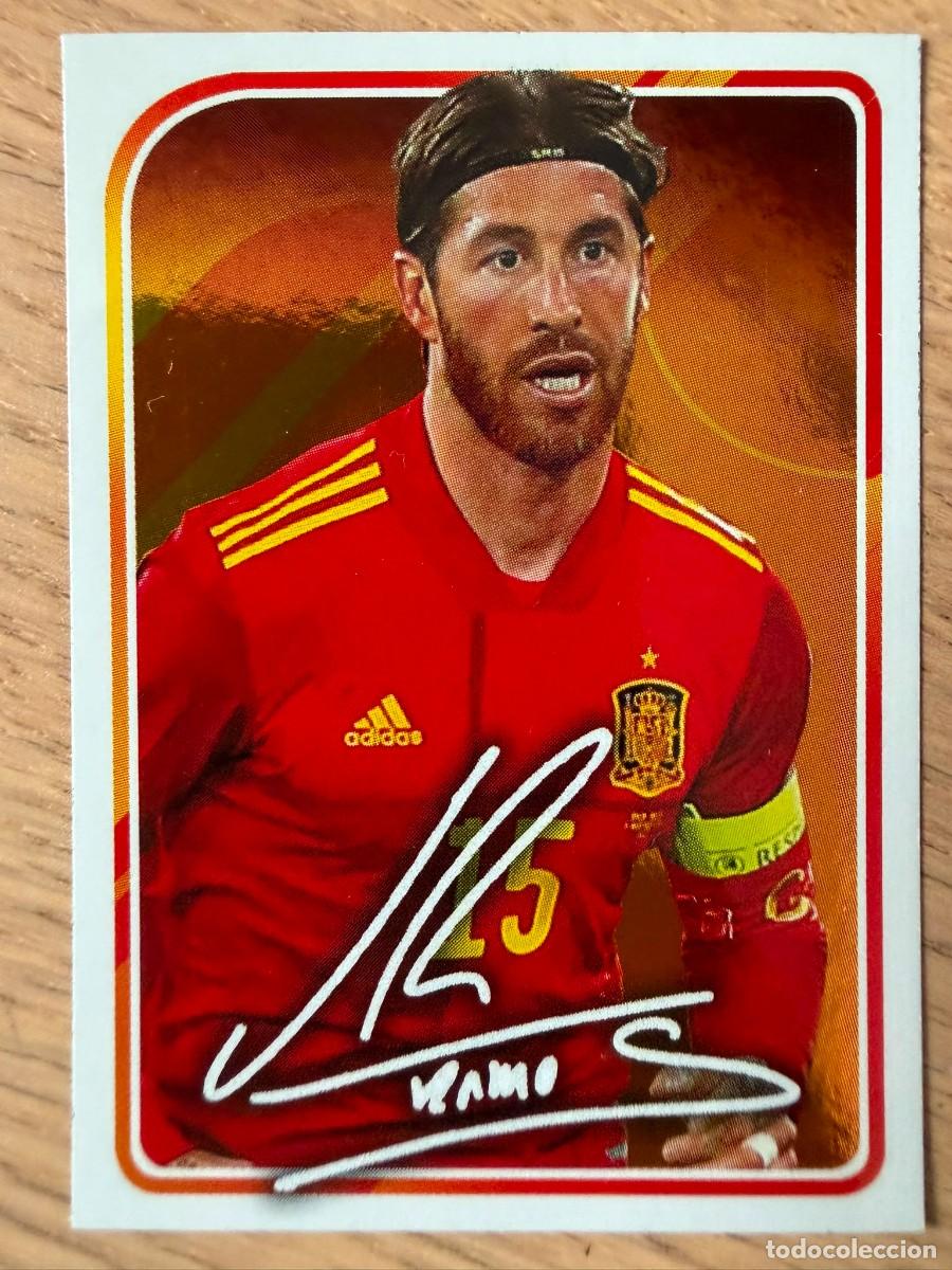 Cromos de f&uacute;tbol: 28 SERGIO RAMOS AUTOGRAFO FIRMA ALBUM DE LA SELECCION CARREFOUR ESPA&Ntilde;A EURO 2020 20 SIN PEGAR PANINI