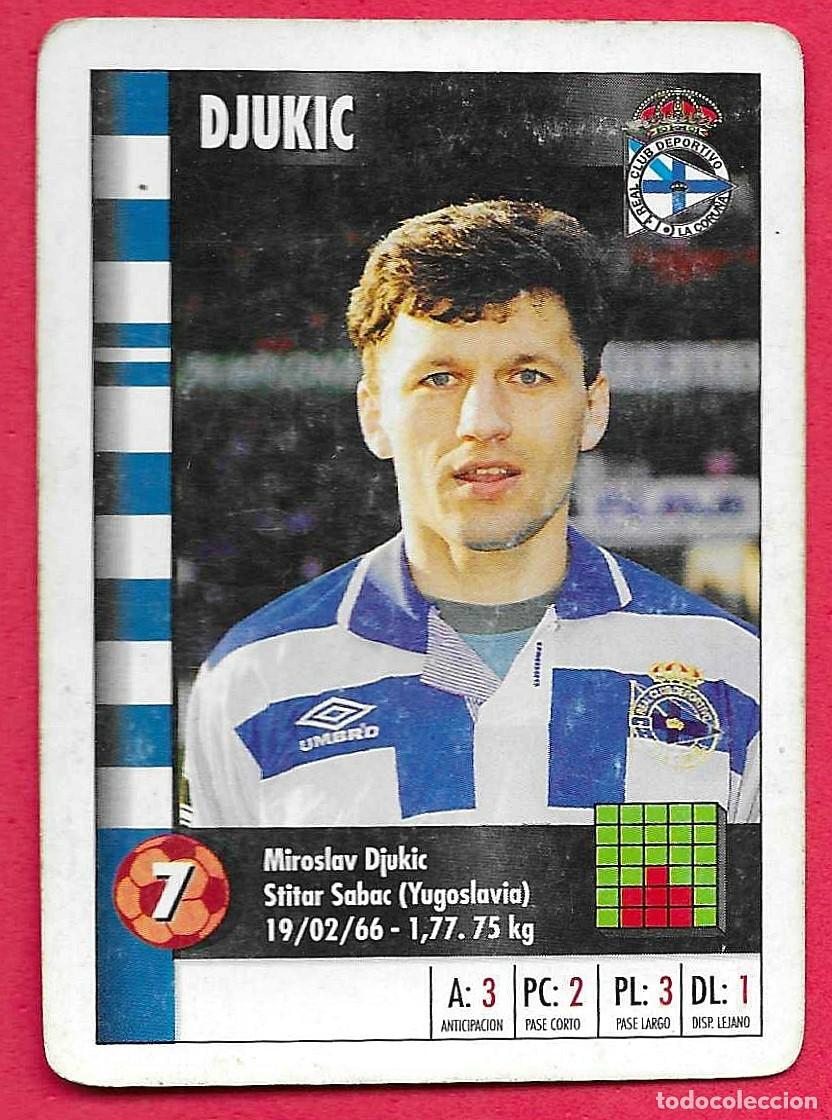 Figurine di Calcio: CARTA NAIPE HERACLIO FOURNIER SUPERGOL SUPER GOL MARCA 95 96 1995 1996 DJUKIC (DEPORTIVO LA CORU&Ntilde;A)