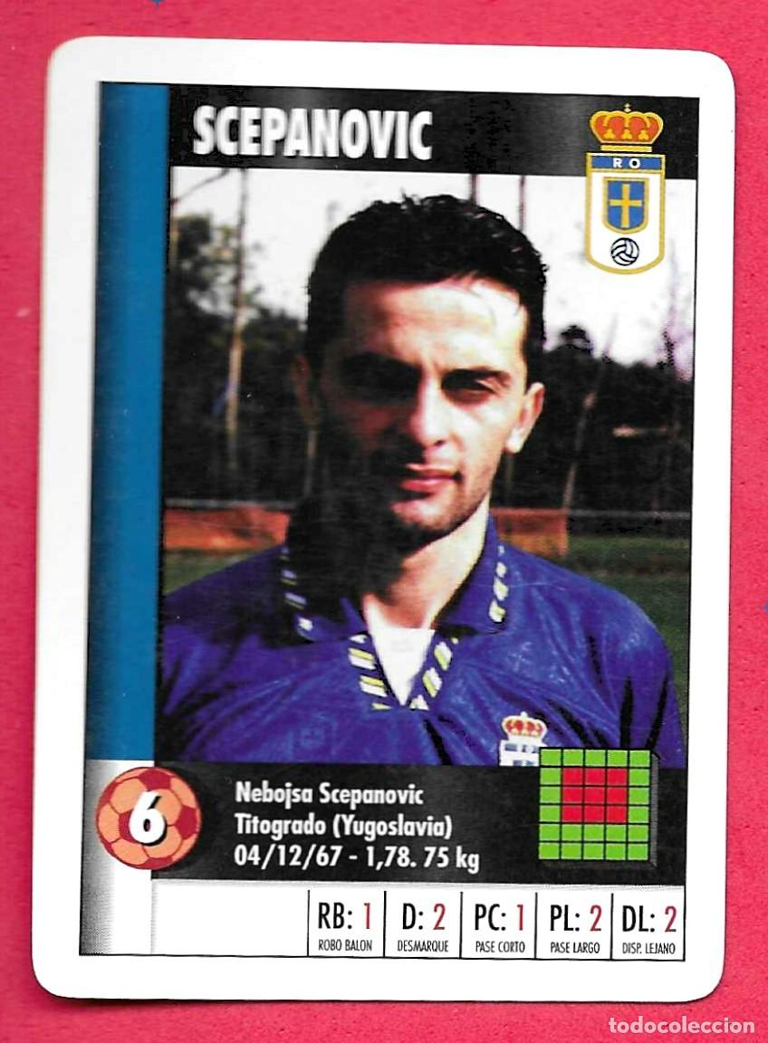 Cromos de f&uacute;tbol: CARTA NAIPE HERACLIO FOURNIER SUPERGOL SUPER GOL MARCA 95 96 1995 1996 - SCEPANOVIC (REAL OVIEDO)