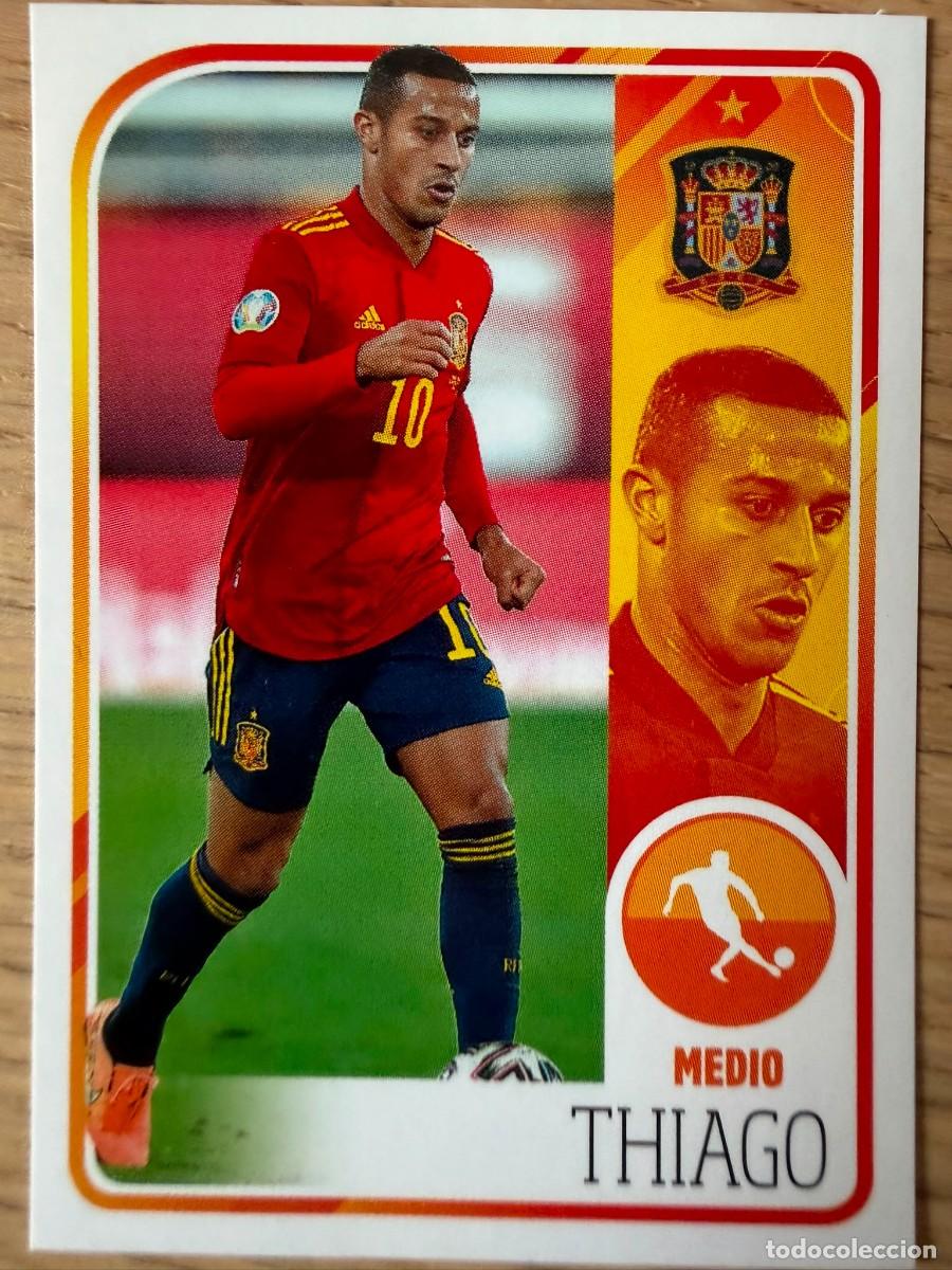 Cromos de f&uacute;tbol: 55 THIAGO ALBUM DE LA SELECCION CARREFOUR ESPA&Ntilde;A EURO 2020 20 SIN PEGAR PANINI STICKER EUROCOPA