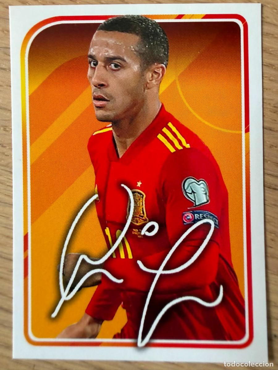Cromos de f&uacute;tbol: 56 THIAGO AUTOGRAFO ALBUM DE LA SELECCION CARREFOUR ESPA&Ntilde;A EURO 2020 20 SIN PEGAR PANINI STICKER