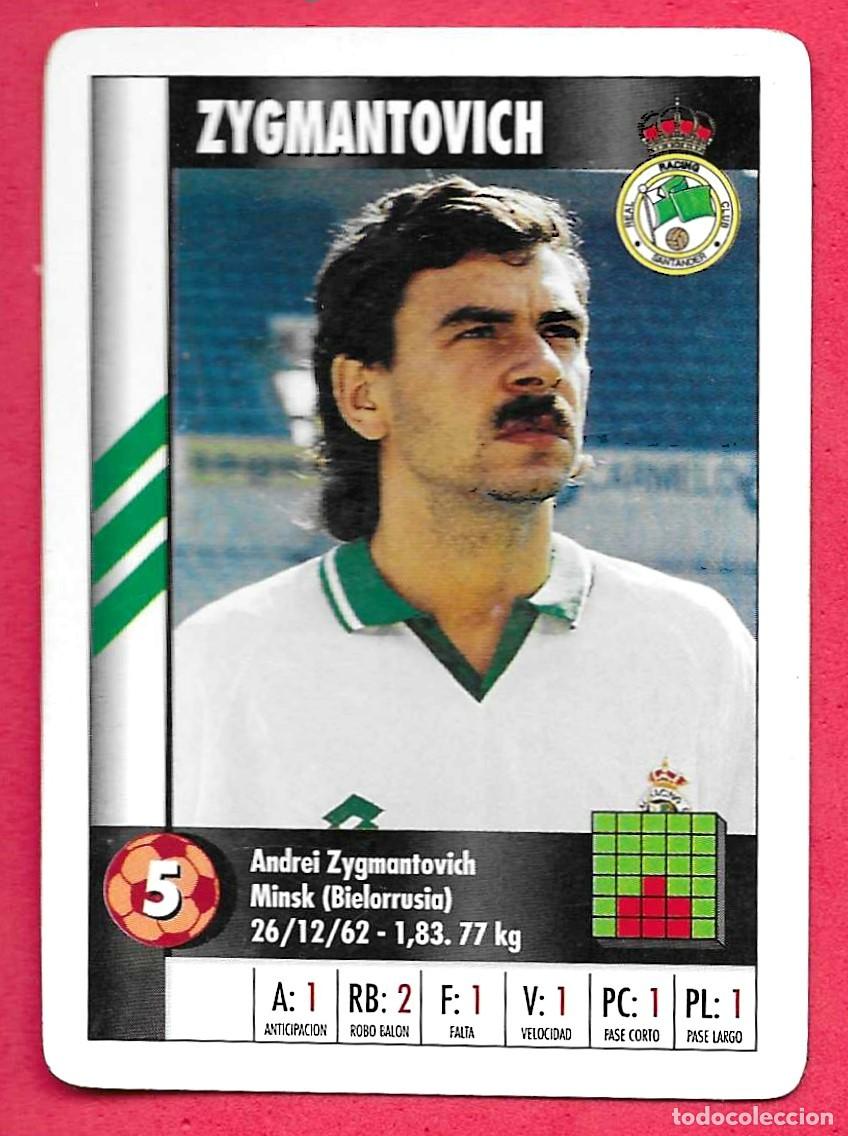 Cromos de f&uacute;tbol: CARTA NAIPE HERACLIO FOURNIER SUPERGOL SUPER GOL MARCA 95 96 1995 1996 ZYGMANTOVICH RACING SANTANDER