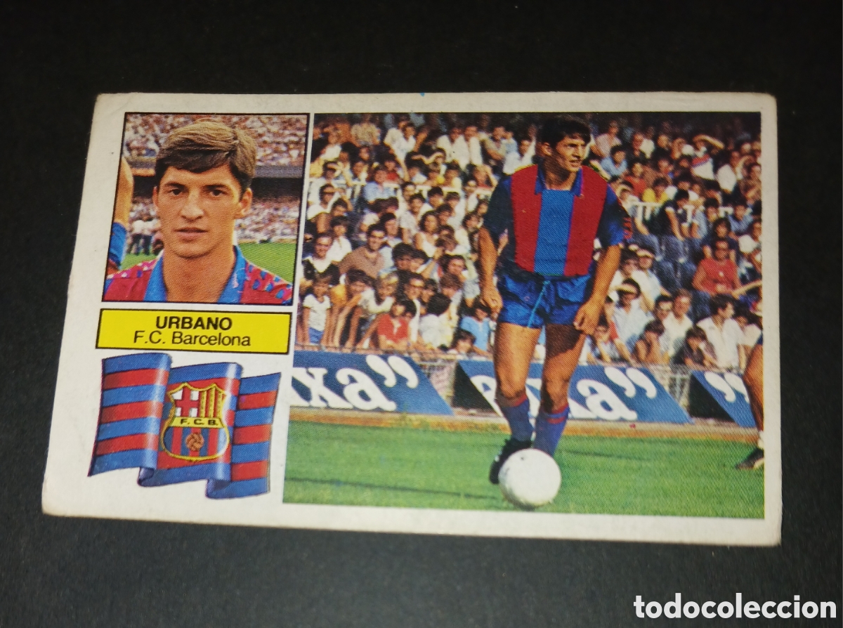 Cromos de f&uacute;tbol: Cromo Urbano F. C. Barcelona Liga 82 83 1982 1983 Ediciones Este sin pegar nunca pegado
