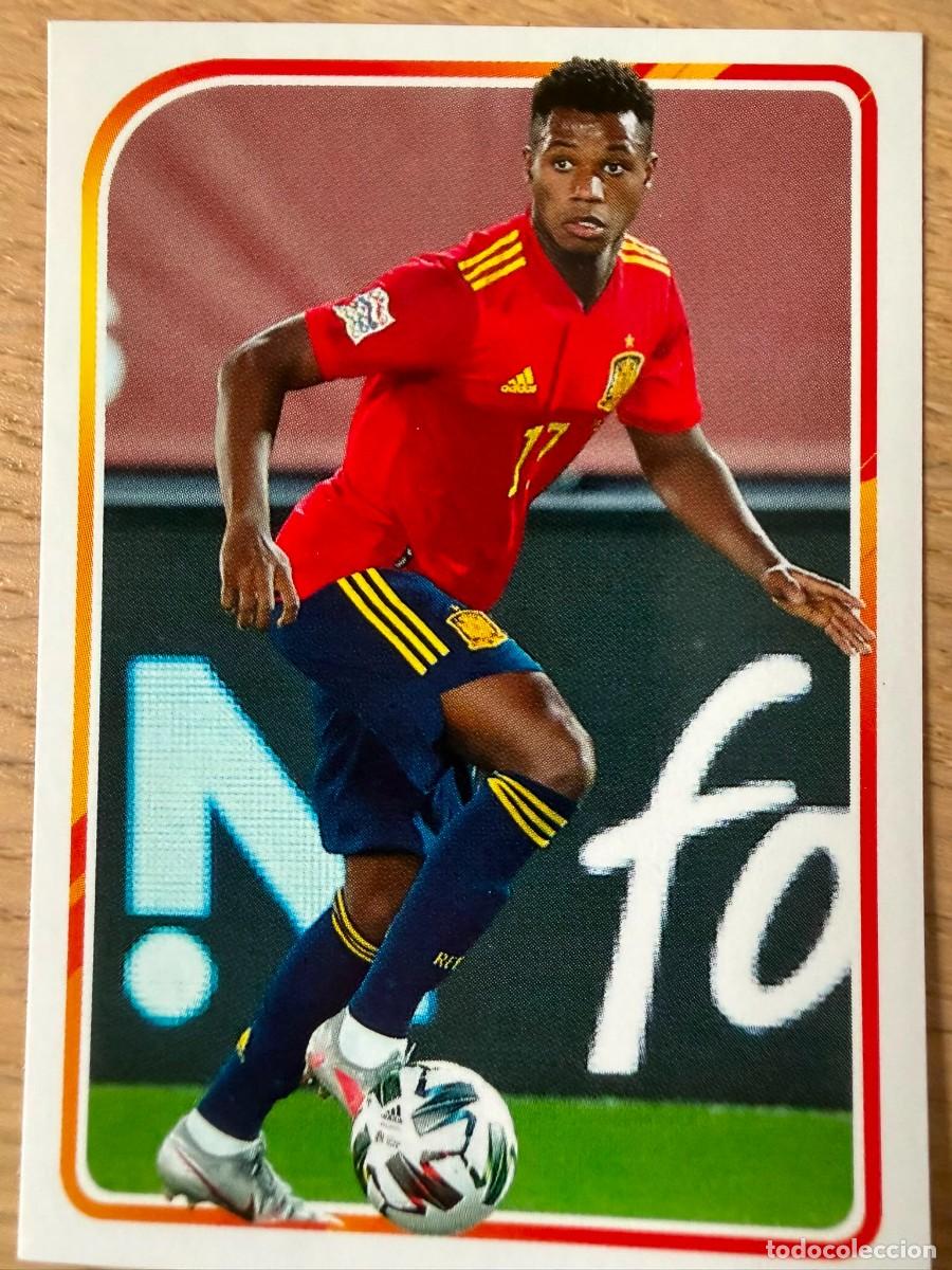 Cromos de f&uacute;tbol: 60 ANSU FATI ALBUM DE LA SELECCION CARREFOUR ESPA&Ntilde;A EURO 2020 20 SIN PEGAR PANINI STICKER EUROCOPA