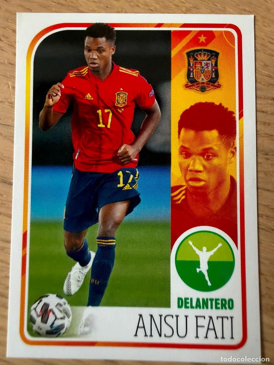 Cromos de f&uacute;tbol: 61 ANSU FATI ALBUM DE LA SELECCION CARREFOUR ESPA&Ntilde;A EURO 2020 20 SIN PEGAR PANINI STICKER EUROCOPA
