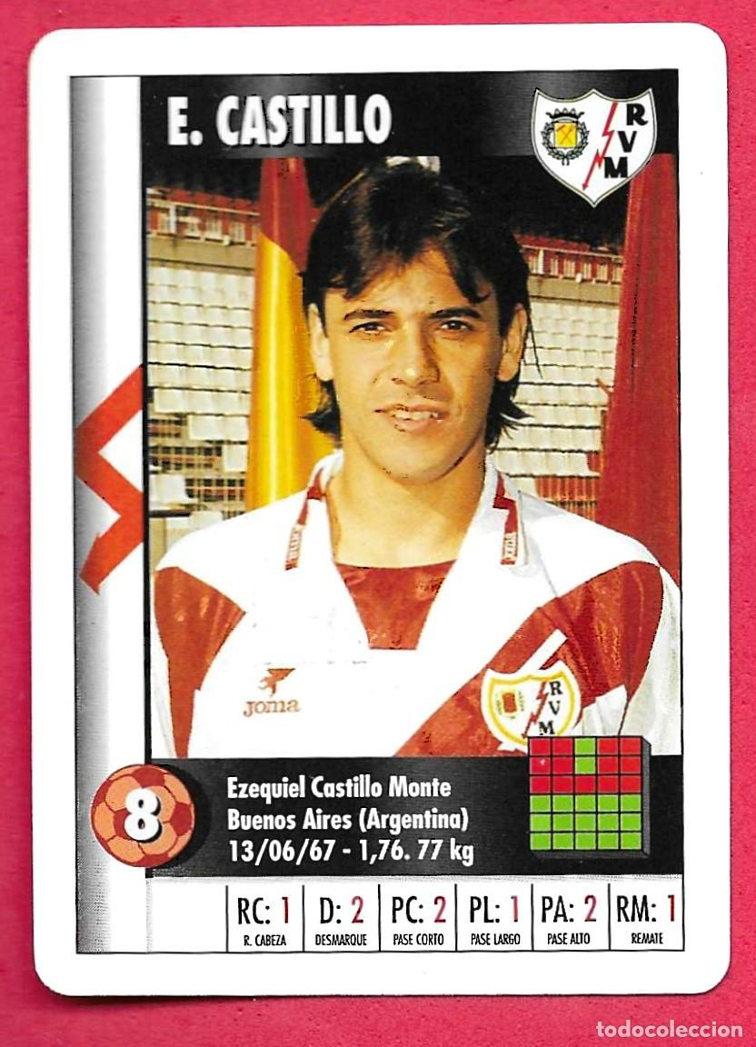 Cromos de f&uacute;tbol: CARTA NAIPE HERACLIO FOURNIER SUPERGOL SUPER GOL MARCA 95 96 1995 1996 E. CASTILLO (RAYO VALLECANO)