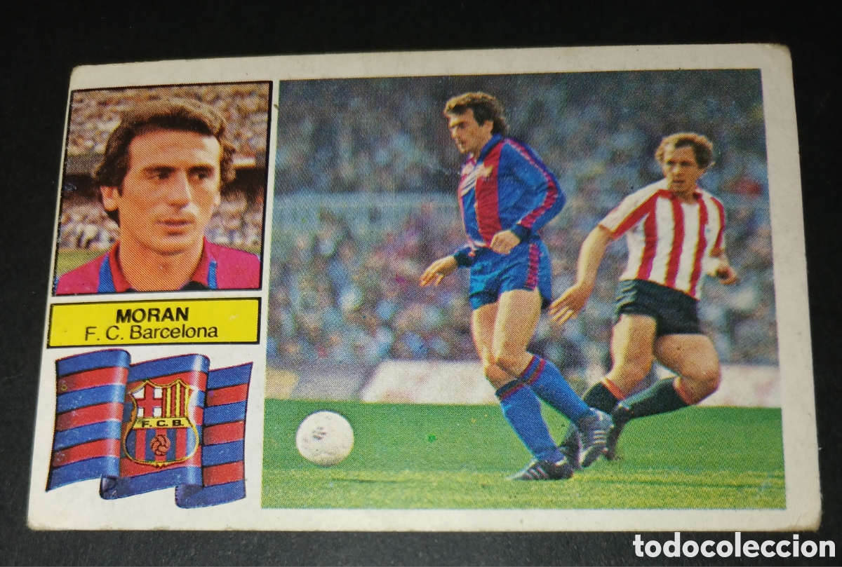 Cromos de f&uacute;tbol: Cromo Moran F. C. Barcelona Liga 82 83 1982 1983 Ediciones Este sin pegar nunca pegado