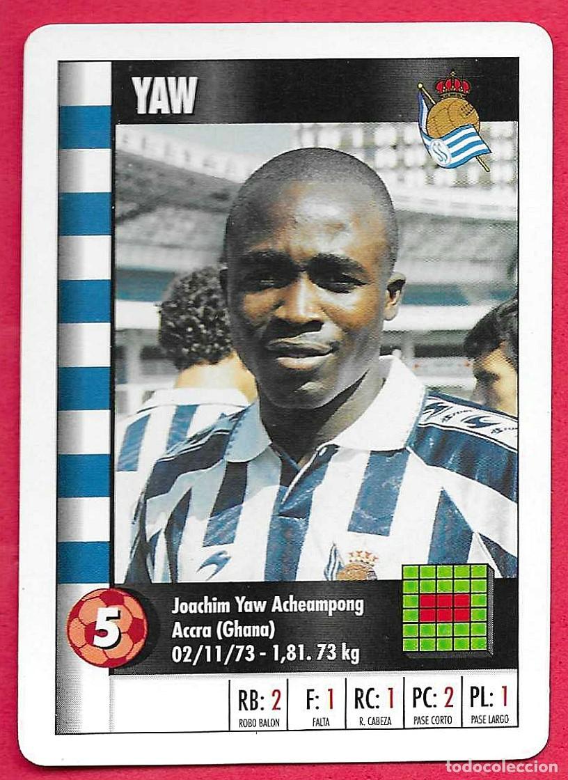 Cromos de f&uacute;tbol: CARTA NAIPE HERACLIO FOURNIER SUPERGOL SUPER GOL MARCA 95 96 1995 1996 - YAW (REAL SOCIEDAD)