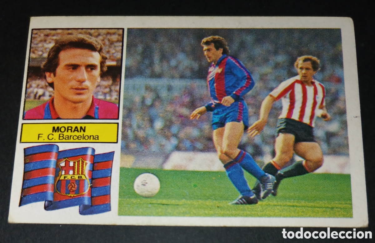 Cromos de f&uacute;tbol: Cromo Moran F. C. Barcelona Liga 82 83 1982 1983 Ediciones Este sin pegar nunca pegado