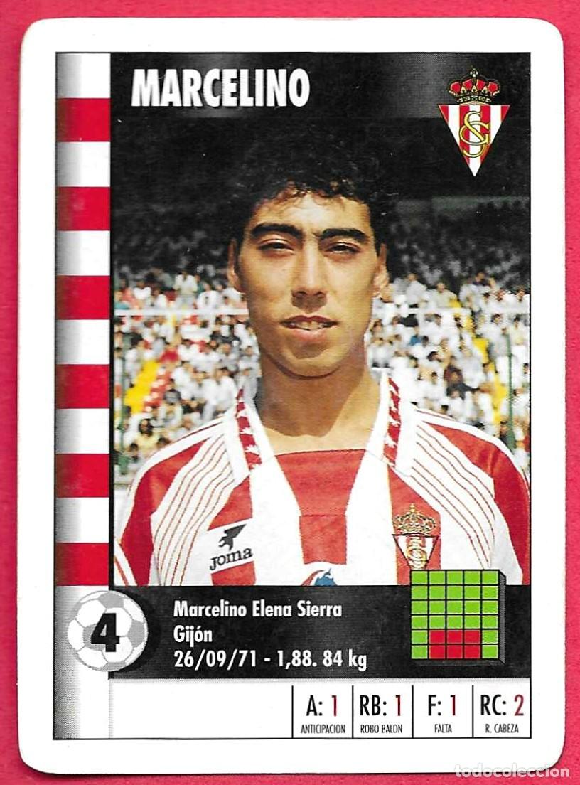 Cromos de f&uacute;tbol: CARTA NAIPE HERACLIO FOURNIER SUPERGOL SUPER GOL MARCA 95 96 1995 1996 MARCELINO (SPORTING DE GIJ&Oacute;N)
