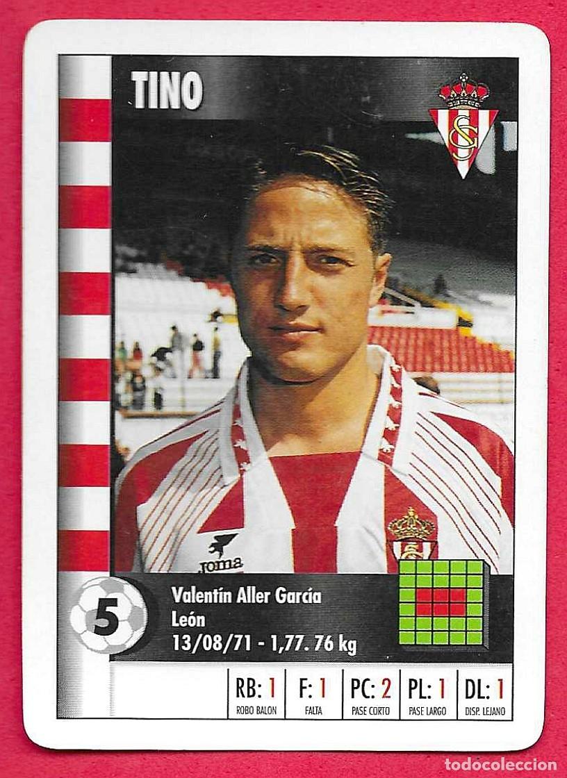 Cromos de f&uacute;tbol: CARTA NAIPE HERACLIO FOURNIER SUPERGOL SUPER GOL MARCA 95 96 1995 1996 - TINO (SPORTING DE GIJ&Oacute;N)