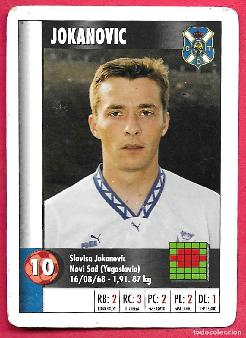 Cromos de f&uacute;tbol: CARTA NAIPE HERACLIO FOURNIER SUPERGOL SUPER GOL MARCA 95 96 1995 1996 - JOKANOVIC (TENERIFE)