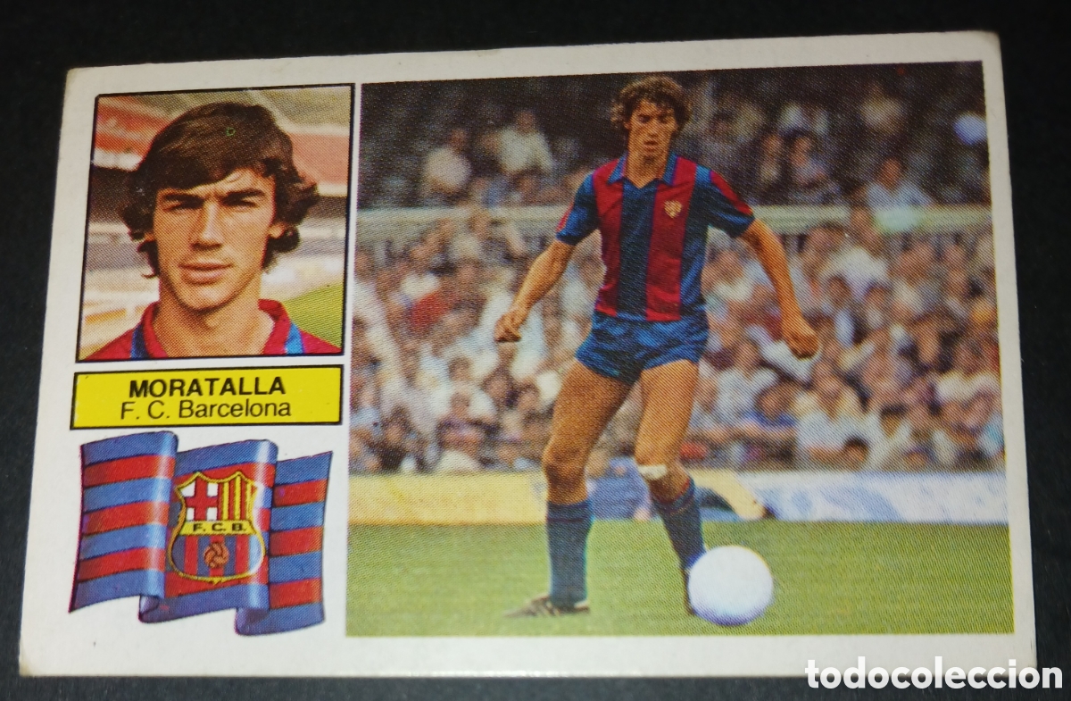 Cromos de f&uacute;tbol: Cromo Moratalla F. C. Barcelona Liga 82 83 1982 1983 Ediciones Este sin pegar nunca pegado