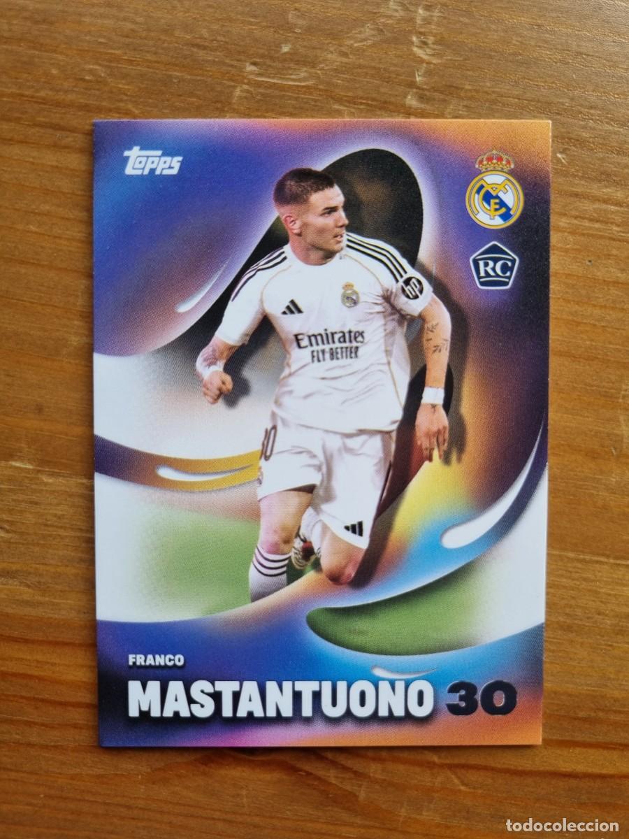 Cromos de f&uacute;tbol: 29 MASTANTUONO (Real Madrid CF) ROOKIE CARD. Topps &rdquo;LOS BLANCOS&rdquo; 2025 2026 25 26