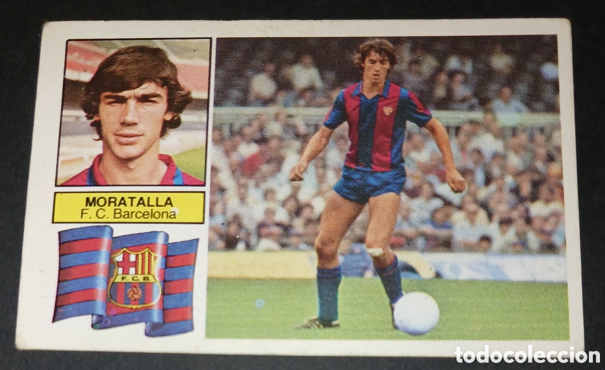 Cromos de f&uacute;tbol: Cromo Moratalla F. C. Barcelona Liga 82 83 1982 1983 Ediciones Este sin pegar nunca pegado