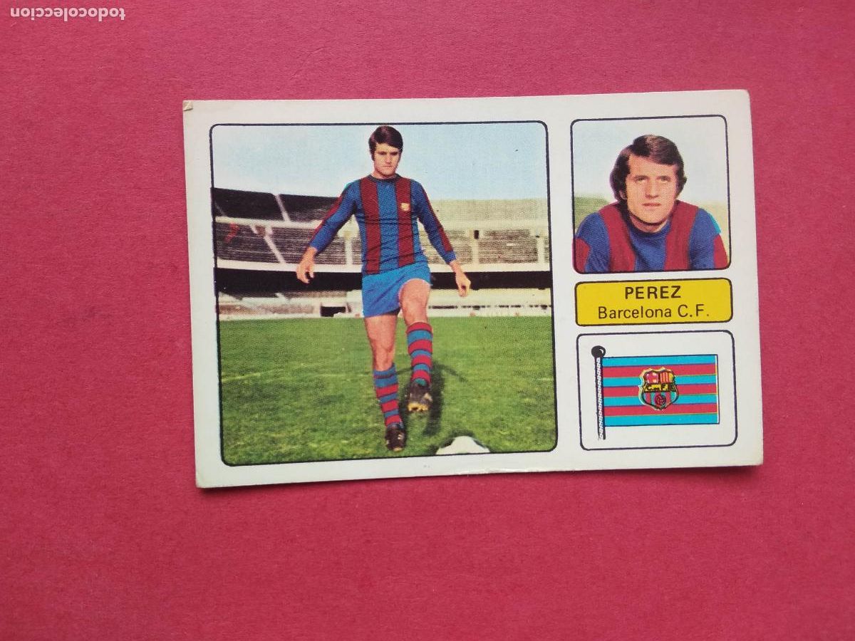 Cromos de f&uacute;tbol: EDITORIAL FHER FUTBOL LIGA 73 74 1973 1974 CROMO NUNCA PEGADO BARCELONA , PEREZ