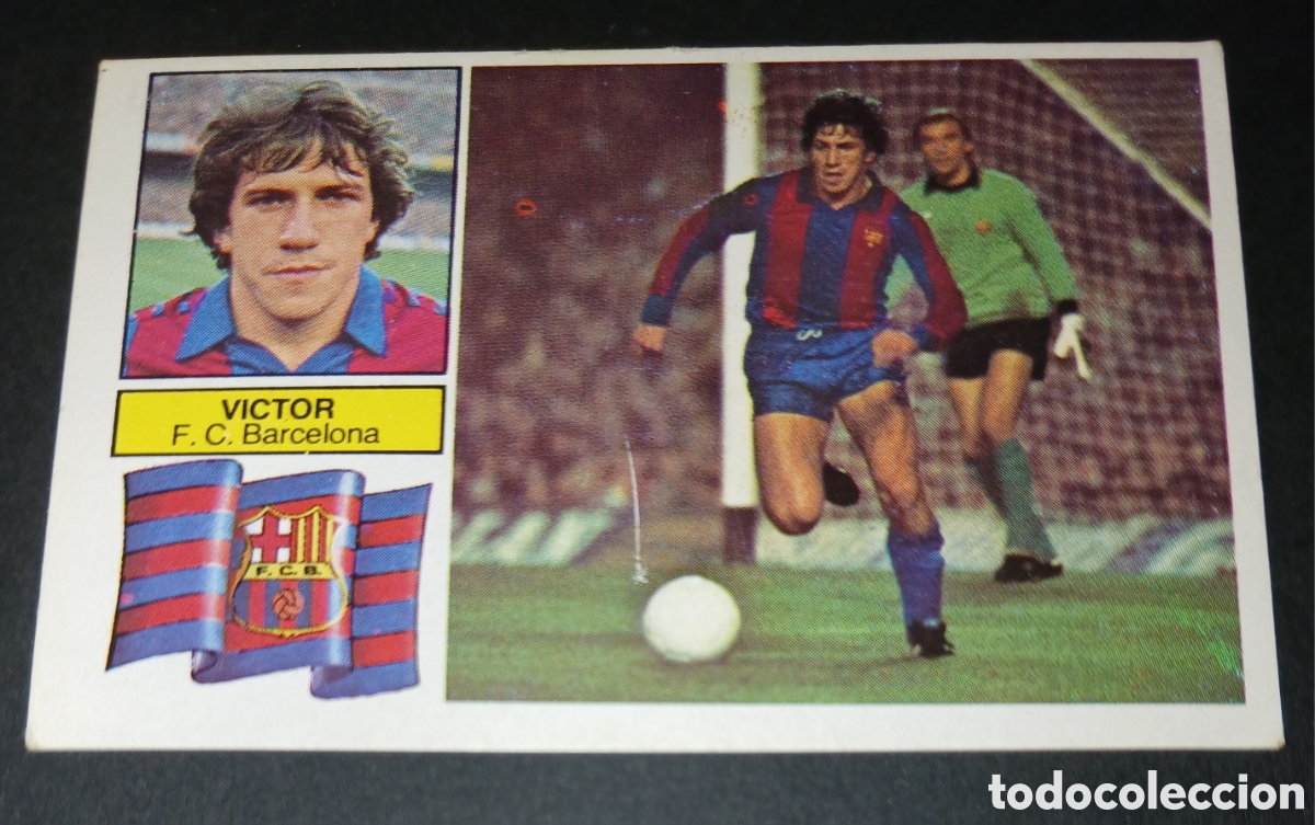 Cromos de f&uacute;tbol: Cromo Victor F. C. Barcelona Liga 82 83 1982 1983 Ediciones Este sin pegar nunca pegado