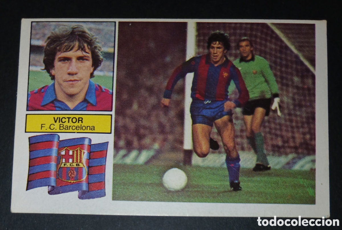 Cromos de f&uacute;tbol: Cromo Victor F. C. Barcelona Liga 82 83 1982 1983 Ediciones Este sin pegar nunca pegado