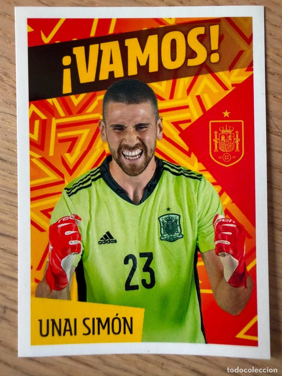 Cromos de f&uacute;tbol: 7 UNAI SIMON LOS IDOLOS DE LA ROJA CRACKS CARREFOUR ESPA&Ntilde;A MUNDIAL 2022 22 SIN PEGAR PANINI