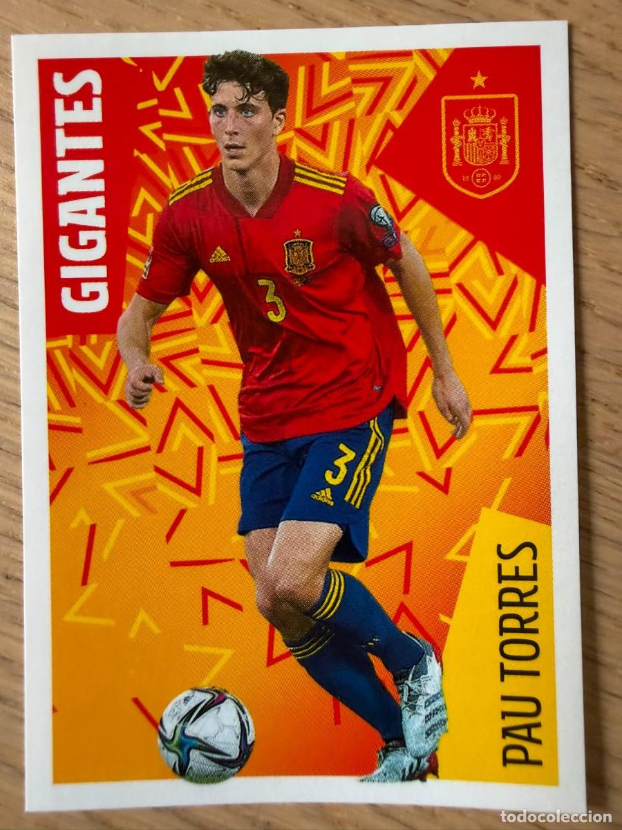 Fu&szlig;ball-Sticker: 20 PAU TORRES LOS IDOLOS DE LA ROJA CRACKS CARREFOUR ESPA&Ntilde;A MUNDIAL 2022 22 SIN PEGAR PANINI