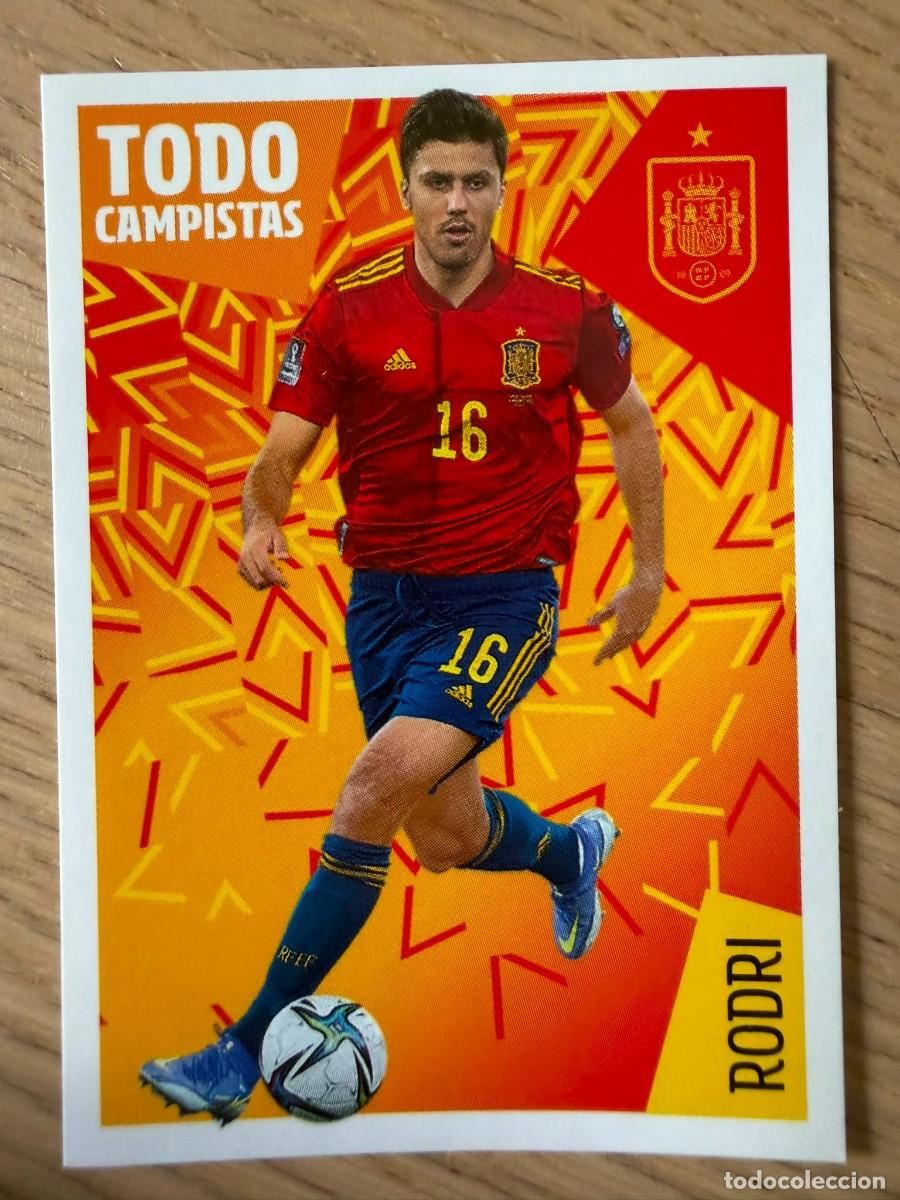 Fu&szlig;ball-Sticker: 24 RODRI LOS IDOLOS DE LA ROJA CRACKS CARREFOUR ESPA&Ntilde;A MUNDIAL 2022 22 SIN PEGAR PANINI
