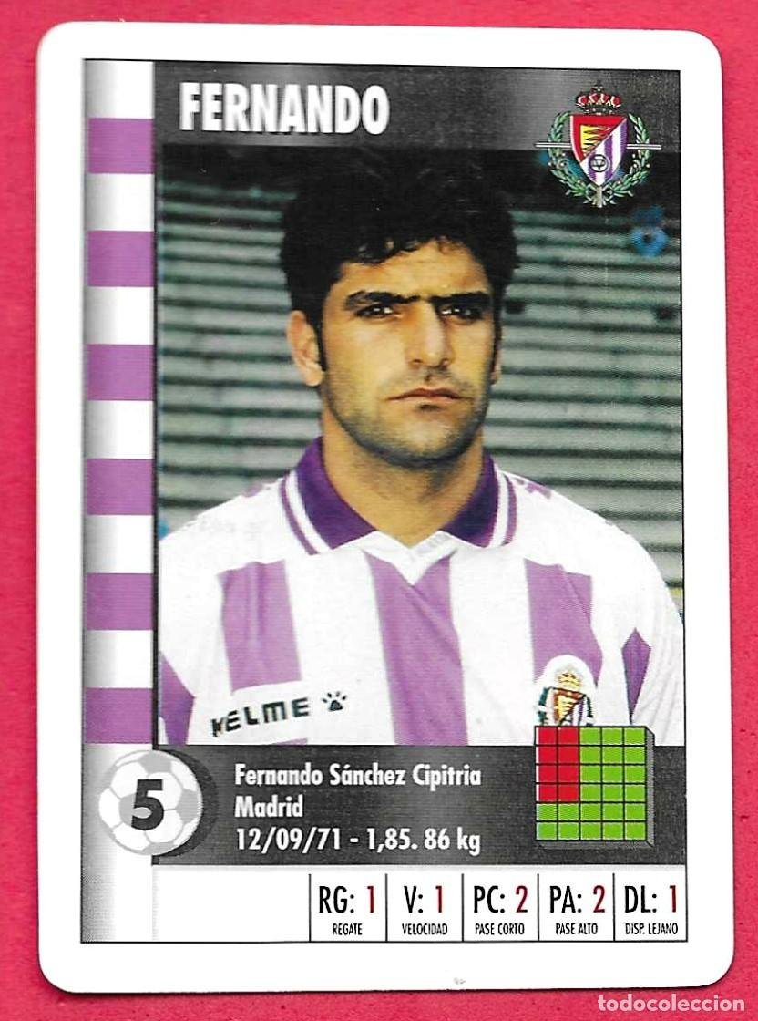 Cromos de f&uacute;tbol: CARTA NAIPE HERACLIO FOURNIER SUPERGOL SUPER GOL MARCA 95 96 1995 1996 - FERNANDO (VALLADOLID)