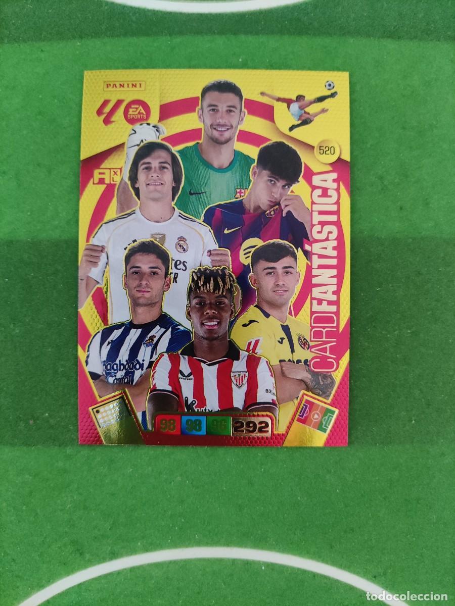Cromos de f&uacute;tbol: Card fant&aacute;stica 520 (Nico Williams, Moleiro, Marc Bernal, Carreras...) Adrenalyn XL 2025/26 25/26
