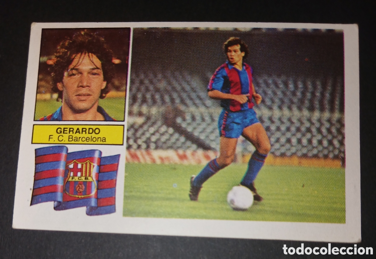 Cromos de f&uacute;tbol: Cromo Gerardo F. C. Barcelona Liga 82 83 1982 1983 Ediciones Este sin pegar nunca pegado
