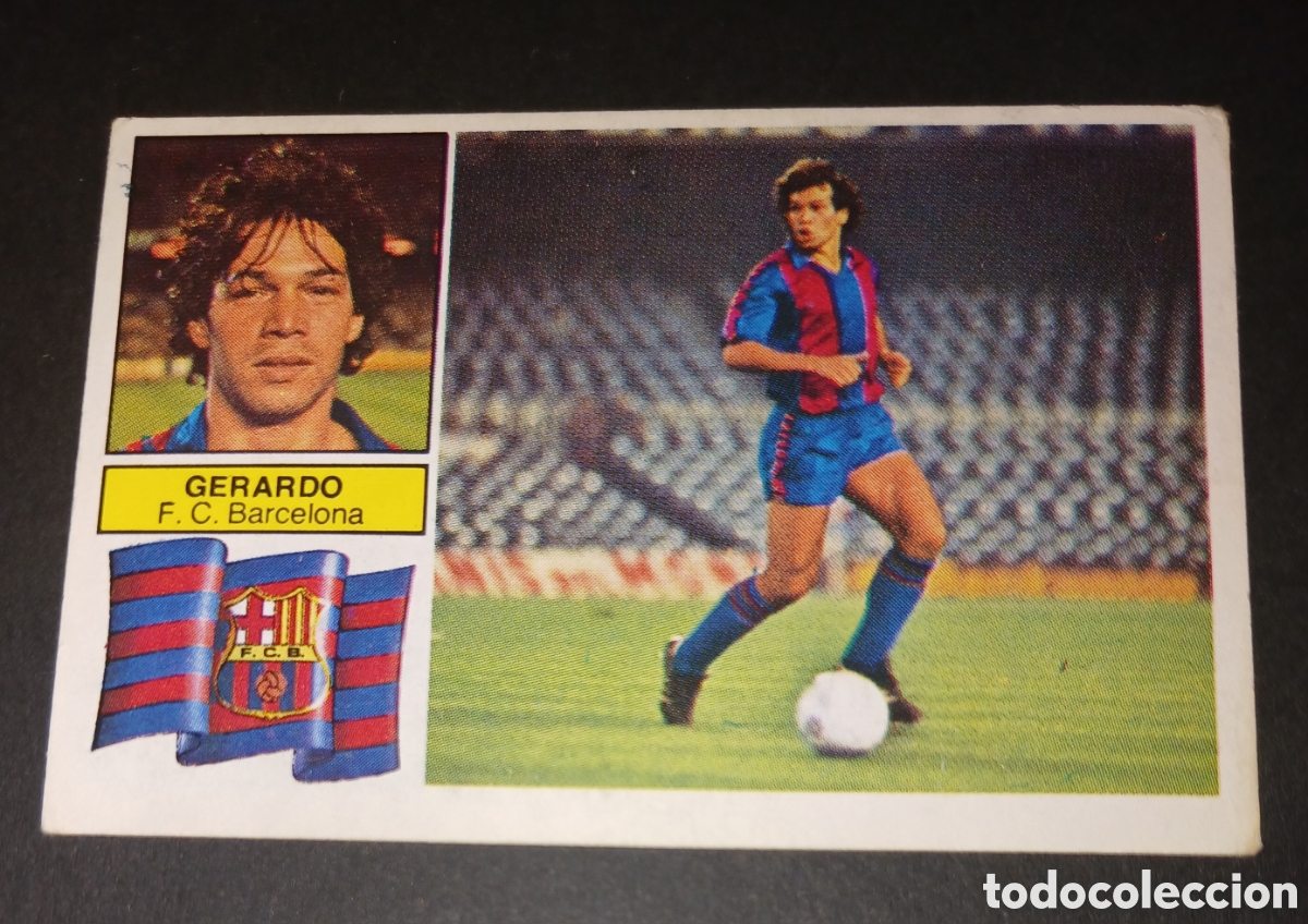 Cromos de f&uacute;tbol: Cromo Gerardo F. C. Barcelona Liga 82 83 1982 1983 Ediciones Este sin pegar nunca pegado