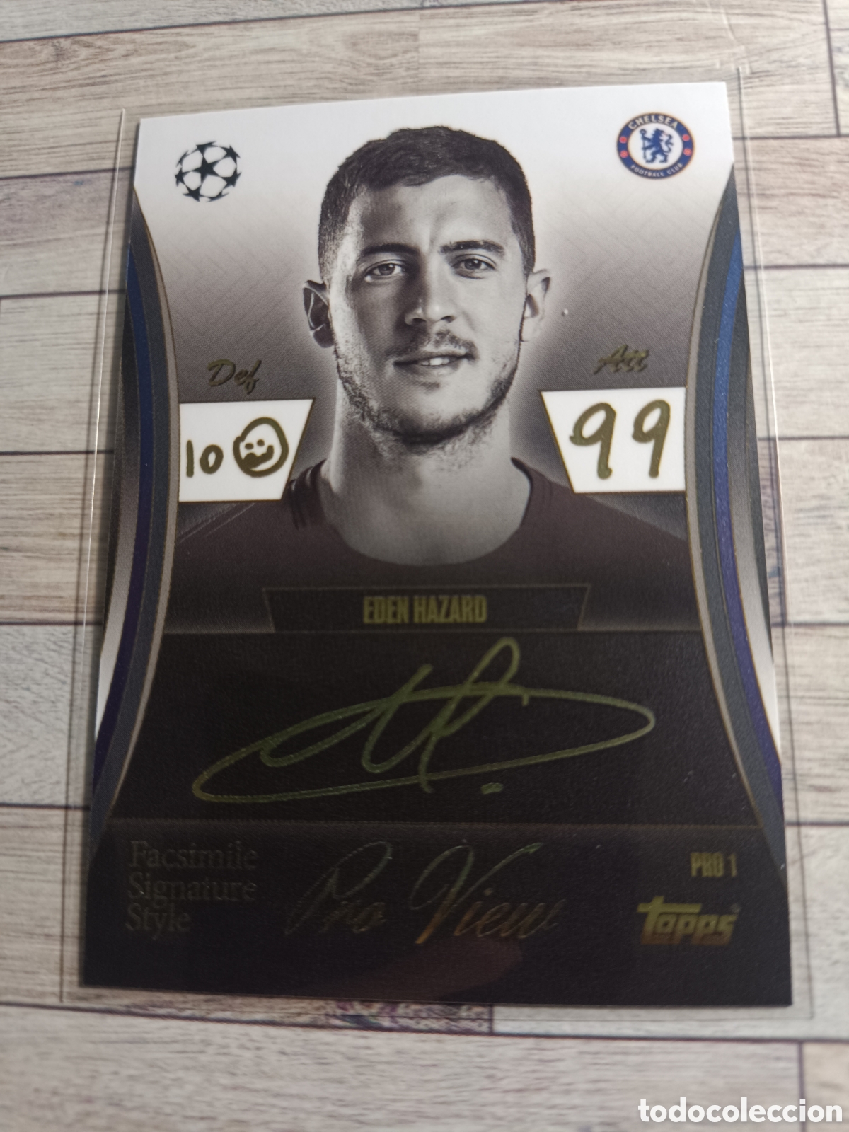 Cromos de f&uacute;tbol: EDEN HAZARD CHELSEA SIGNATURE STYLE PRO1 VIEW TOPPS MATCH ATTAX EXTRA UCL 2025-26. #PRO1