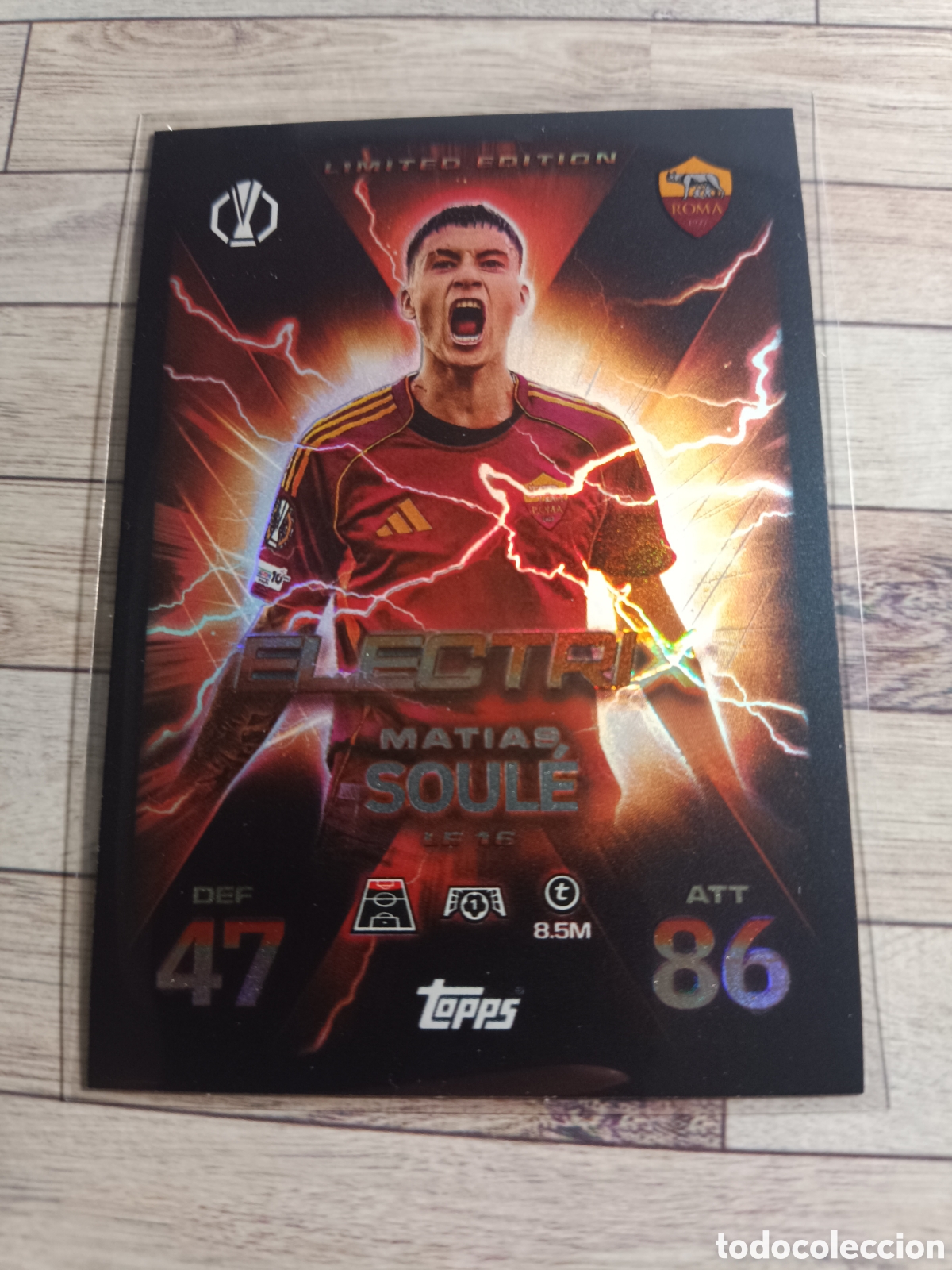 Cromos de f&uacute;tbol: LE 16 SOULE ROMA ELECTRIX LIMITED EDITION MATCH ATTAX EXTRA CHAMPIONS LEAGUE 2025 2026 TOPPS 25 26