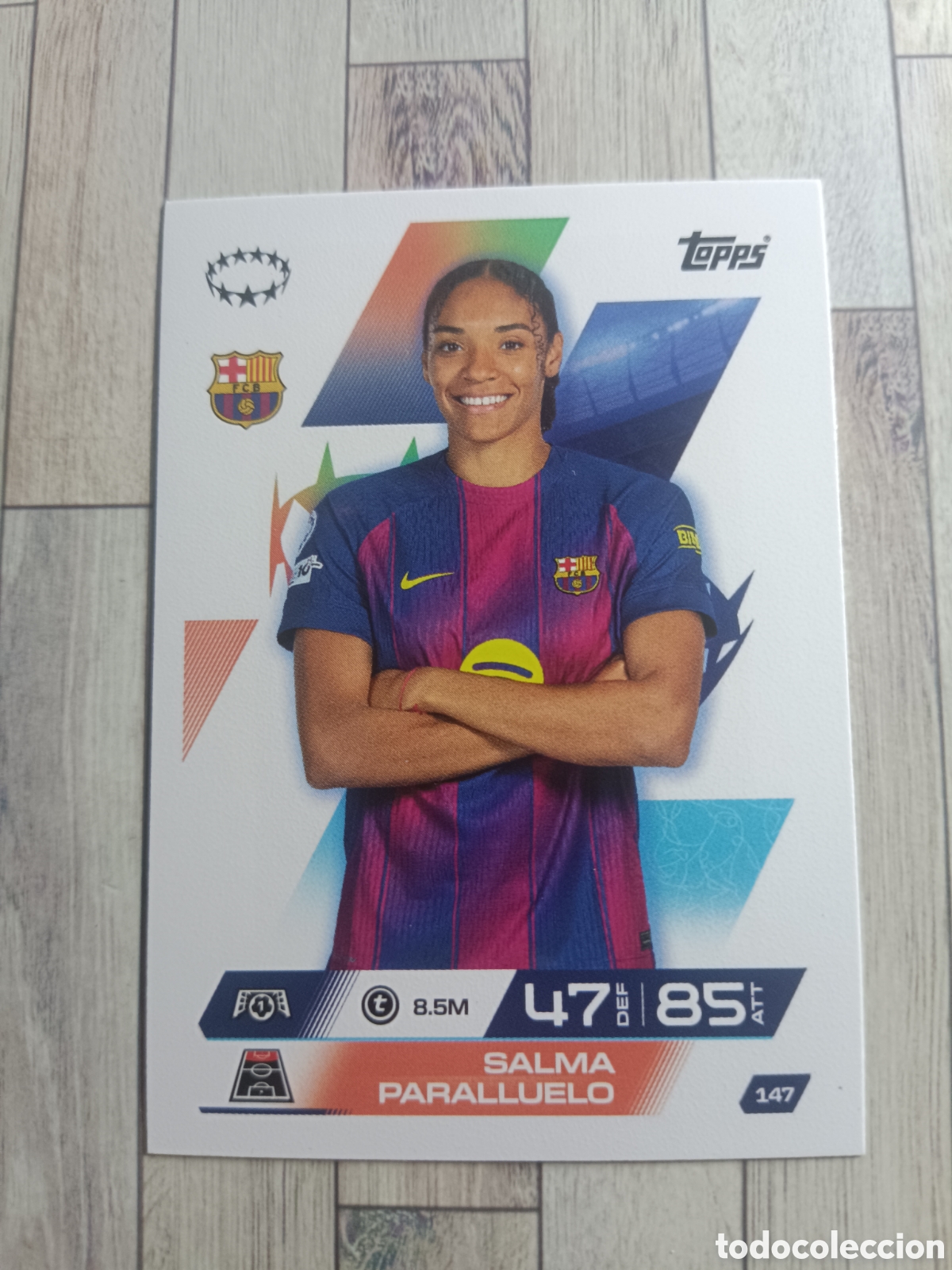 Cromos de f&uacute;tbol: 147 SALMA PARALLUELO BARCELONA MATCH ATTAX EXTRA CHAMPIONS 2025 2026 TOPPS 25 26