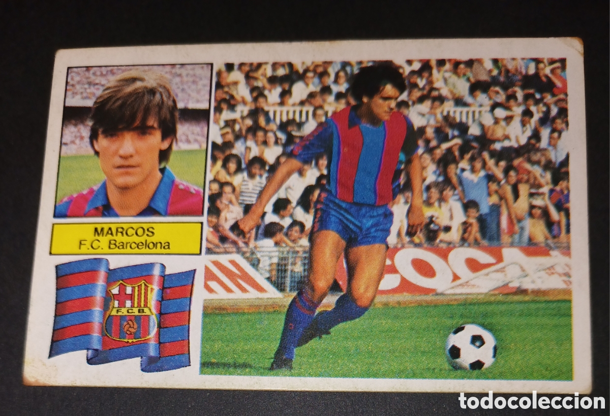Cromos de f&uacute;tbol: Cromo Marcos F. C. Barcelona Liga 82 83 1982 1983 Ediciones Este sin pegar nunca pegado