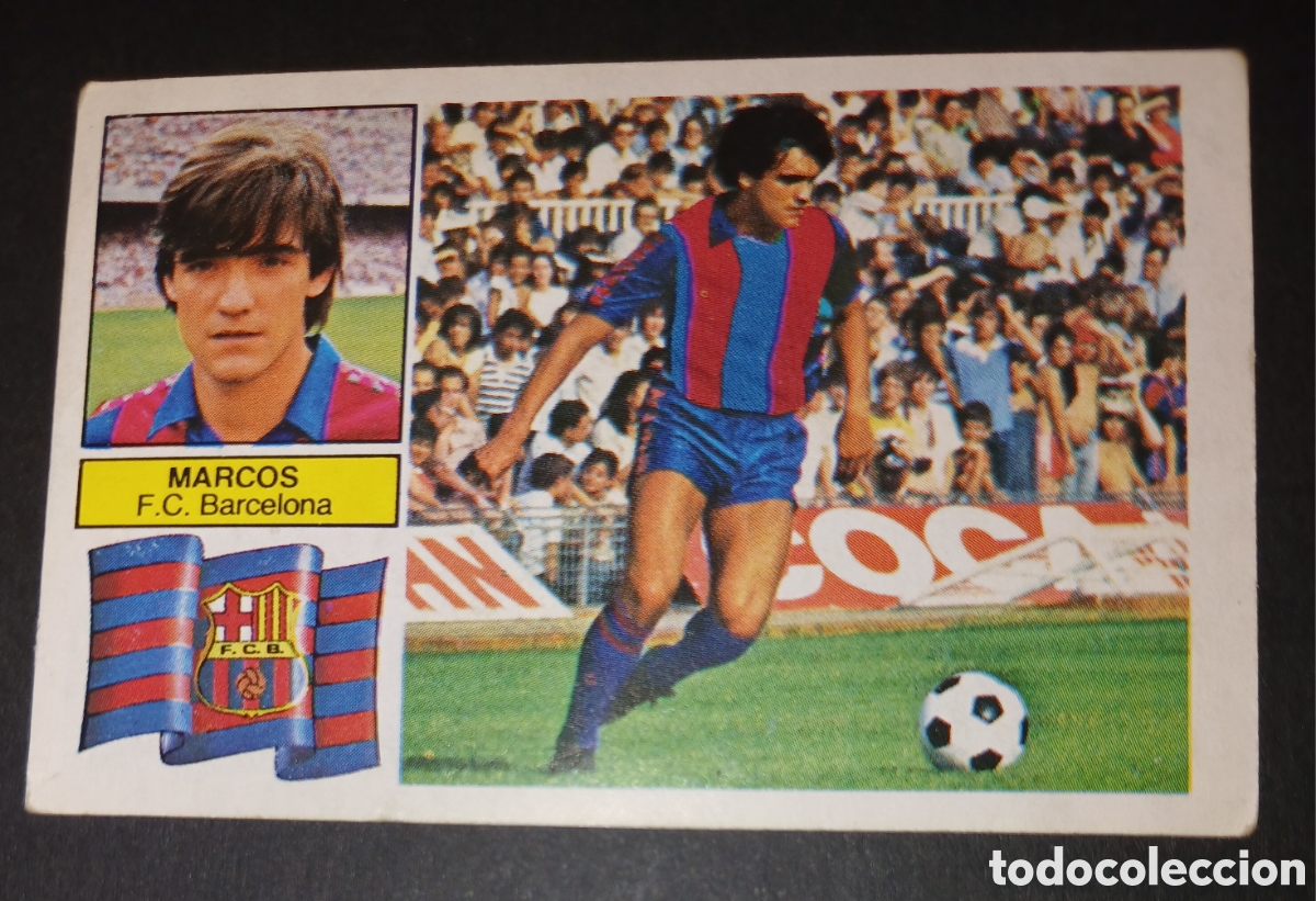 Cromos de f&uacute;tbol: Cromo Marcos F. C. Barcelona Liga 82 83 1982 1983 Ediciones Este sin pegar nunca pegado