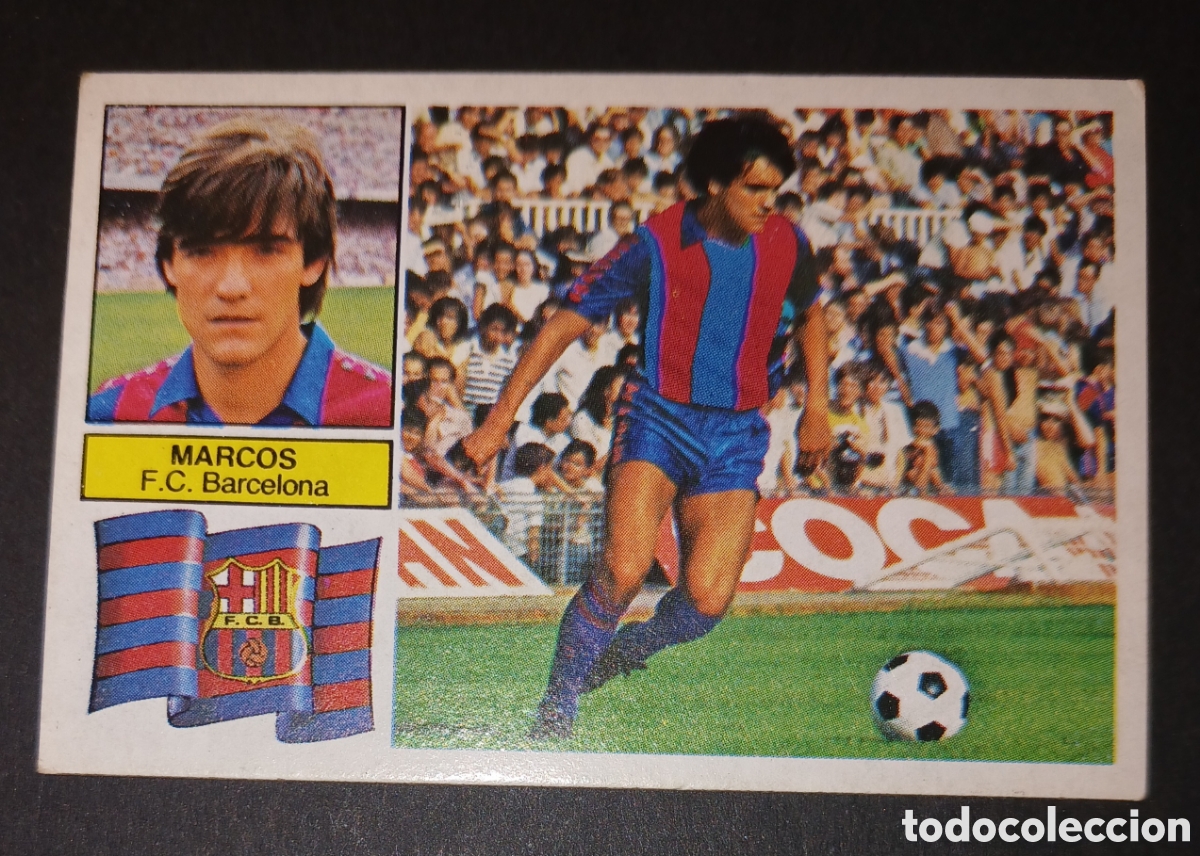 Cromos de f&uacute;tbol: Cromo Marcos F. C. Barcelona Liga 82 83 1982 1983 Ediciones Este sin pegar nunca pegado