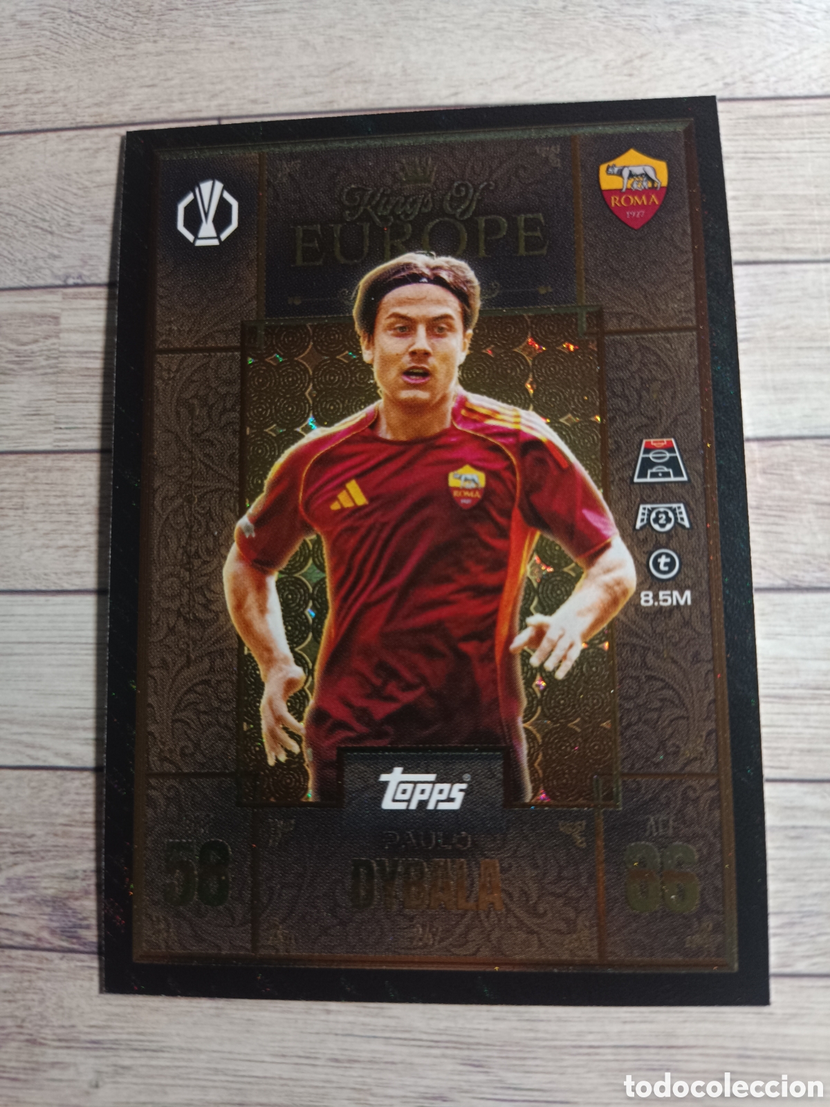 Cromos de f&uacute;tbol: 247 PAULO DYBALA AS ROMA KINGS OF EUROPE MATCH ATTAX EXTRA CHAMPIONS 2025 2026 TOPPS 25 26
