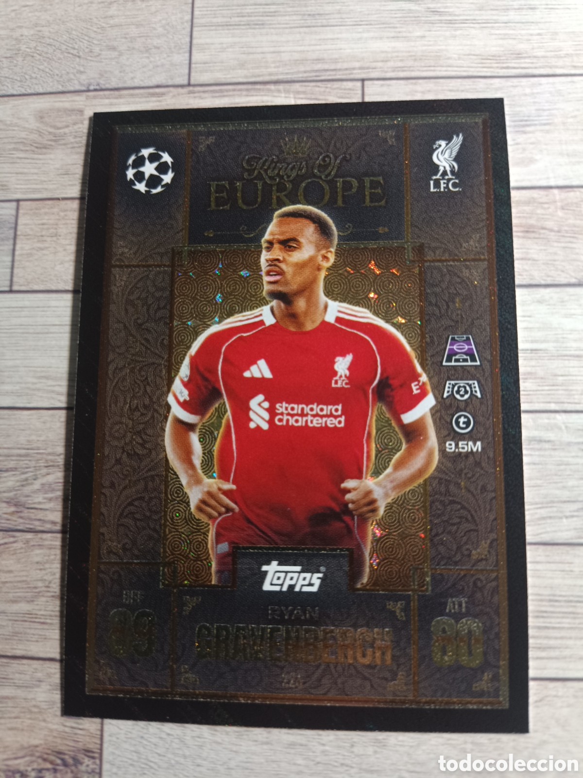 Cromos de f&uacute;tbol: 226 RYAN GRAVENBERCH LIVERPOOL KINGS OF EUROPE MATCH ATTAX EXTRA CHAMPIONS 2025 2026 TOPPS 25 26