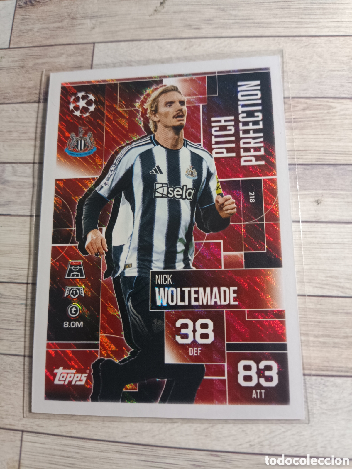 Cromos de f&uacute;tbol: 218 WOLTEMADE NEWCASTLE PITCH PERFECTION MATCH ATTAX EXTRA CHAMPIONS 2025 2026 TOPPS 25 26