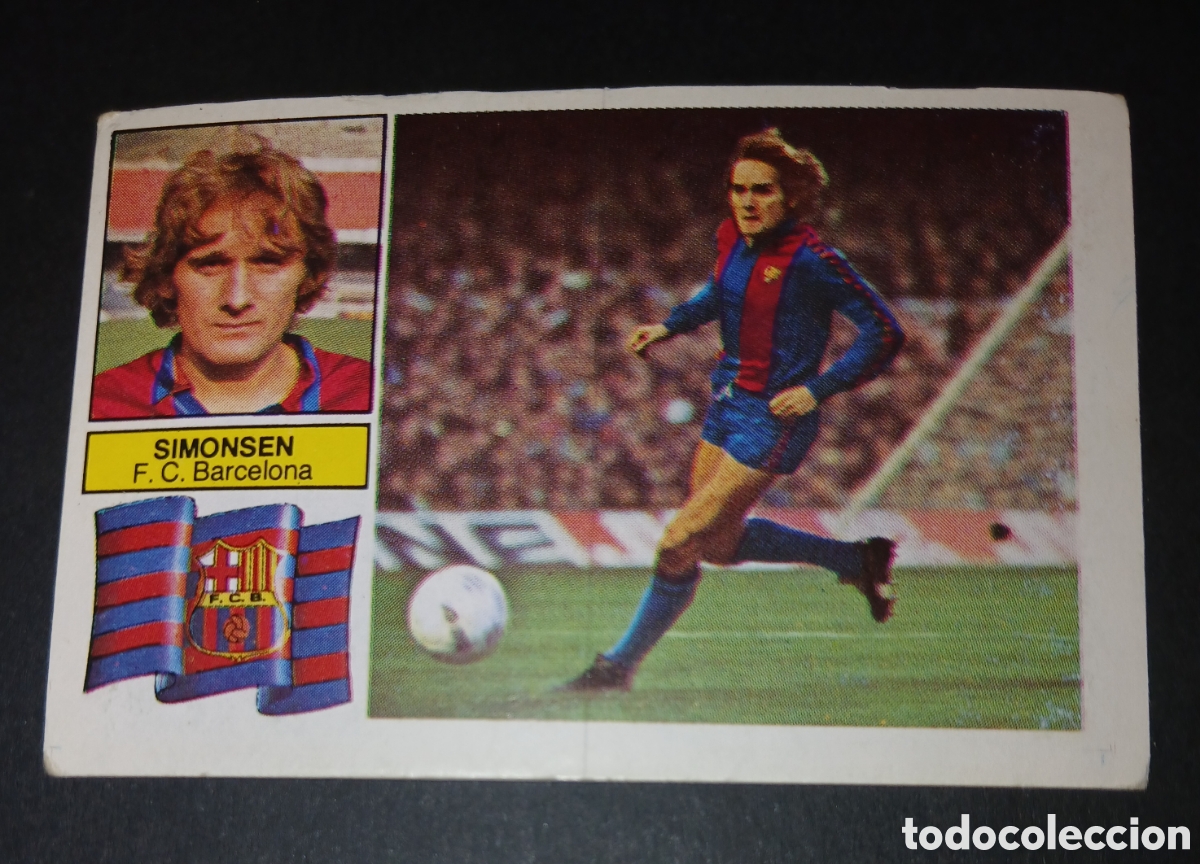 Cromos de f&uacute;tbol: Cromo Simonsen F. C. Barcelona Liga 82 83 1982 1983 Ediciones Este sin pegar nunca pegado