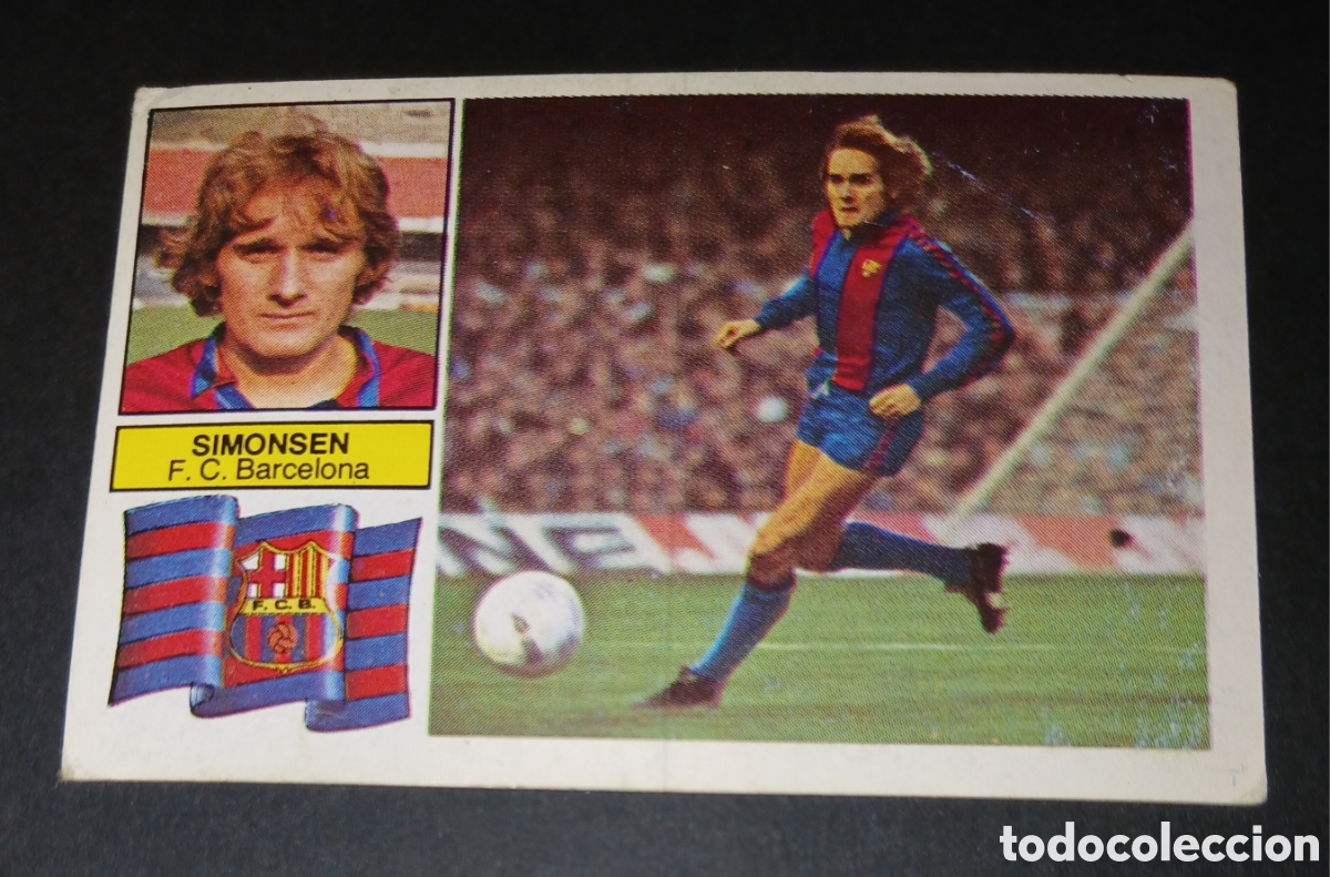 Cromos de f&uacute;tbol: Cromo Simonsen F. C. Barcelona Liga 82 83 1982 1983 Ediciones Este sin pegar nunca pegado