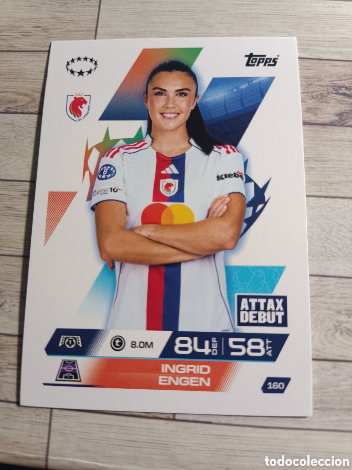 Cromos de f&uacute;tbol: 160 INGRID ENGEN LYON MATCH ATTAX EXTRA CHAMPIONS 2025 2026 TOPPS 25 26